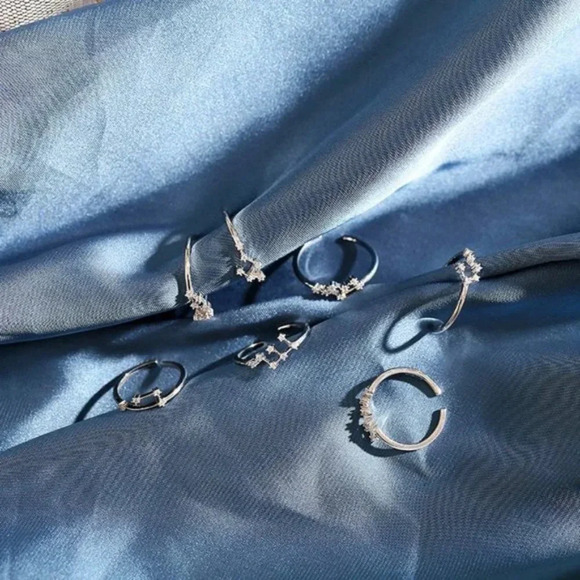 925 Sterling Silver Zodiac Resizable Ring - Cancer - Picture 5 of 6